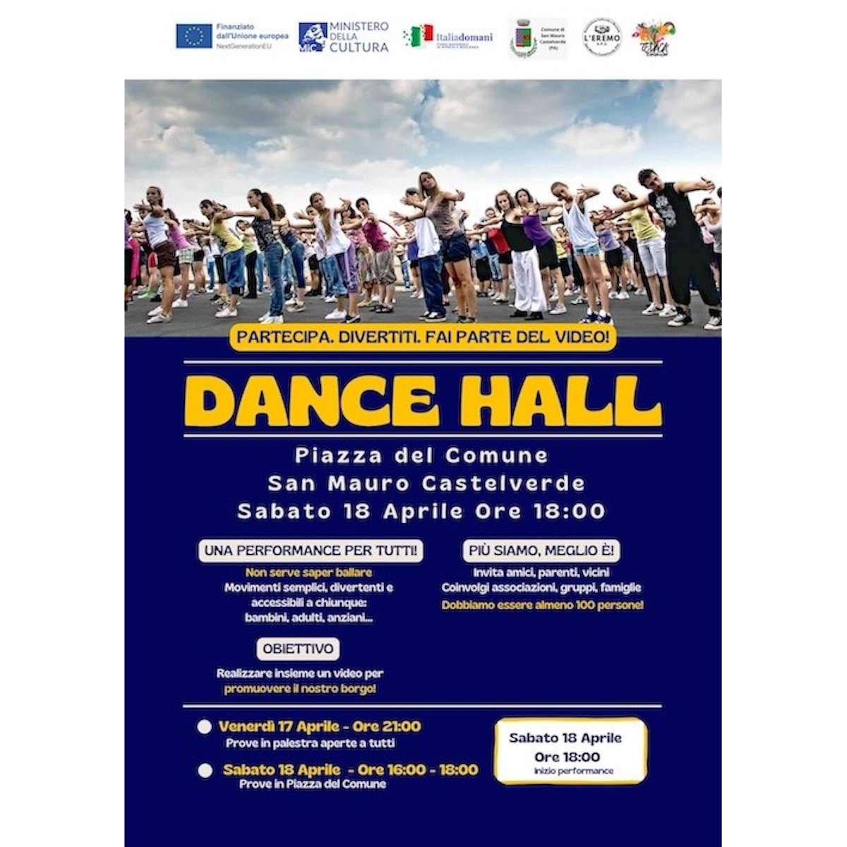 “Dance Hall”, a San Mauro Castelverde una performance collettiva per promuovere il borgo