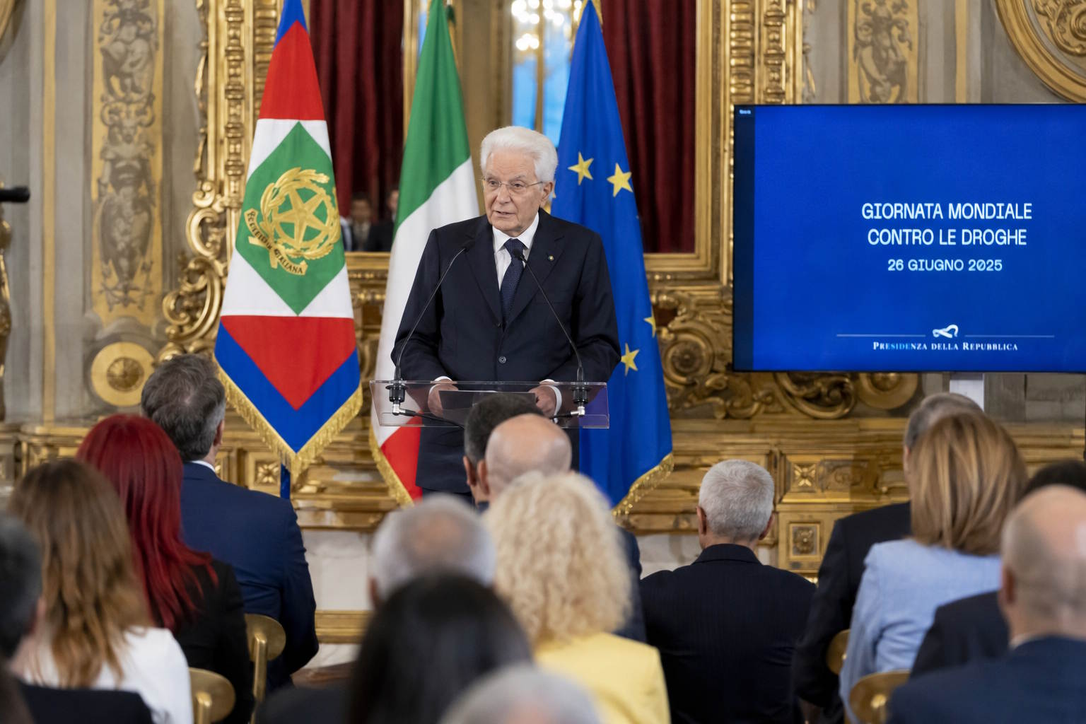 Mattarella: «Recuperare anche una sola persona dalla droga è un successo straordinario». L'appello del Capo dello Stato: «Serve uno sforzo corale di tutto il Paese»