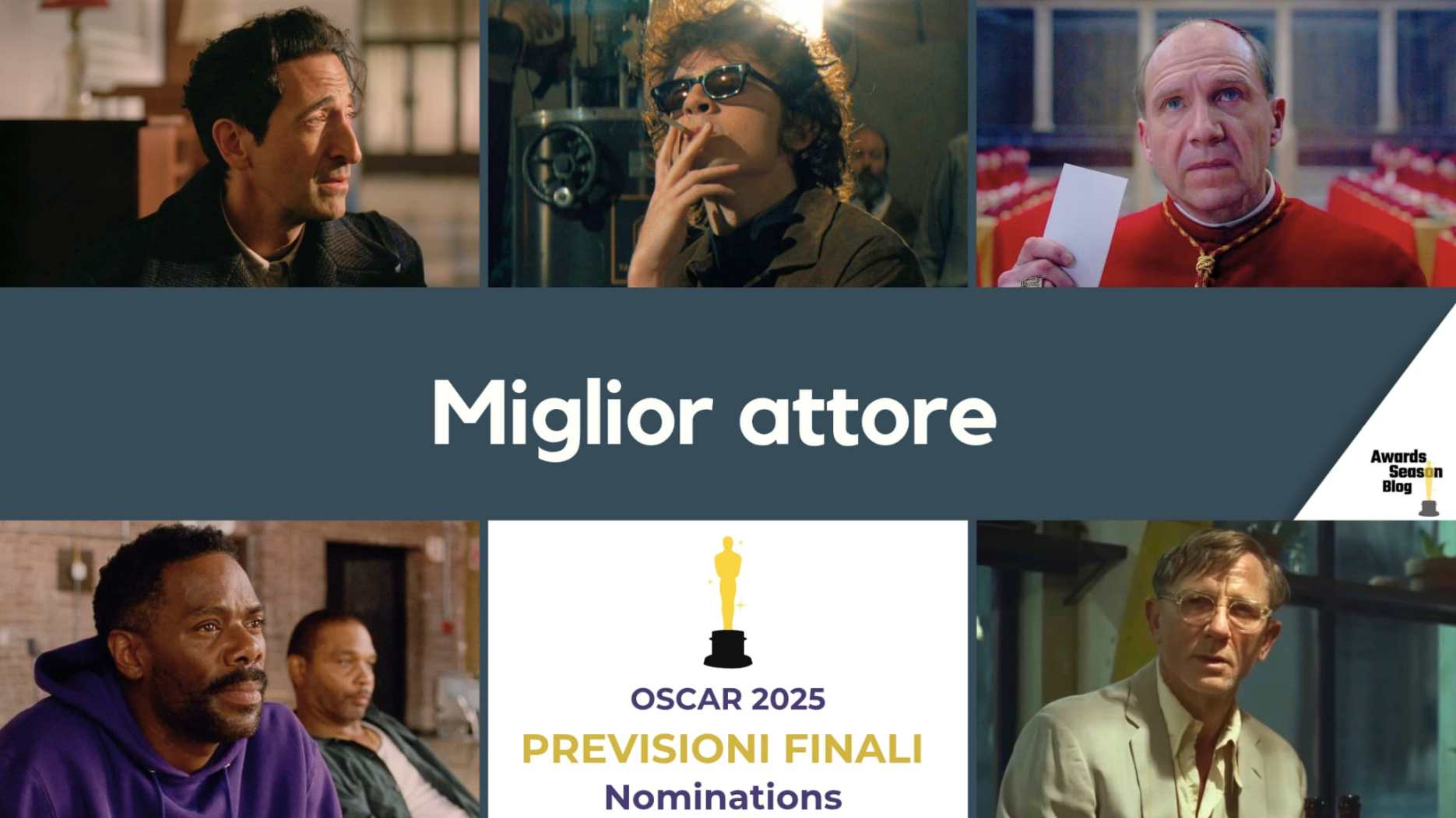 Oscar 2025 Miglior attore: i pronostici per la cinquina finale